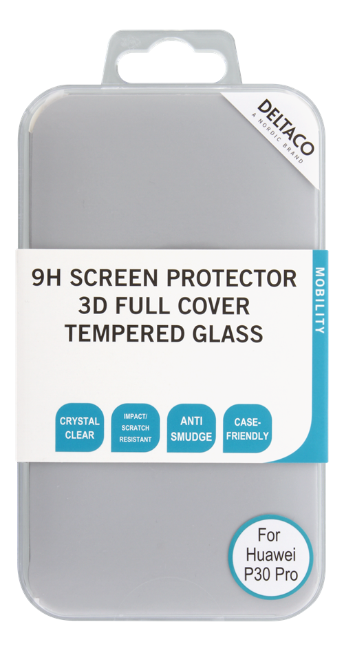 DELTACO ekrano apsauga Huawei P30 Pro, 3D išlenktas stiklas
