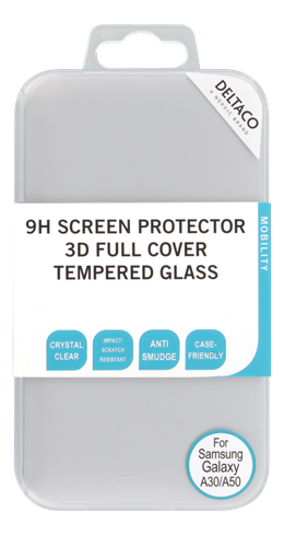 Apsauginis stikliukas DELTACO skirtas Samsung Galaxy A30 / A50“, 2.5D, 9H / SCRN-A30A50
