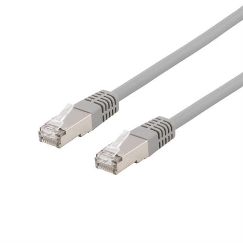 DELTACO S / FTP Cat6 patch kabelis, LSZH, 0,5 m, pilkas  SFTP-60H