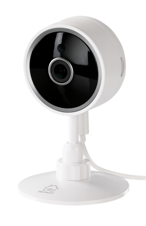 DELTACO SMART HOME tinklo kamera vidaus,„WiFi“ 2.4GHz, 1080p, IR 10m, 1/4 "CMOS,„ microSD “, balta  SH-IPC02
