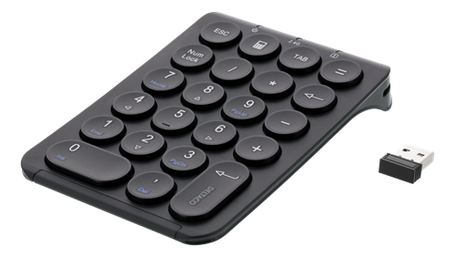 Bevielė skaičių klaviatūra DELTACO  2.4GHz RF, juoda / TB-125