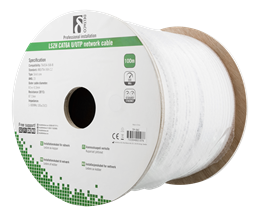 Kabelis DELTACO UTP, 100m, CAT6a, baltas / TP-56C