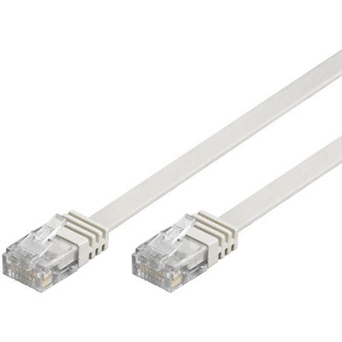 DELTACO U / UTP Cat6 patch kabelis, 0.5m, 250MHz, baltas / TP-60V-FL