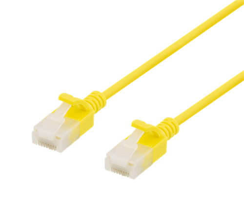 Kabelis DELTACO Cat6a, 3.5mm, 0.3m, 500MHz, geltonas / UUTP-1003