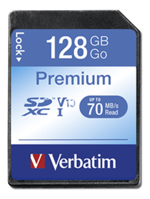 Atminties kortelė Verbatim Premium 128GB, 600x, SDXC UHS-I / V44025