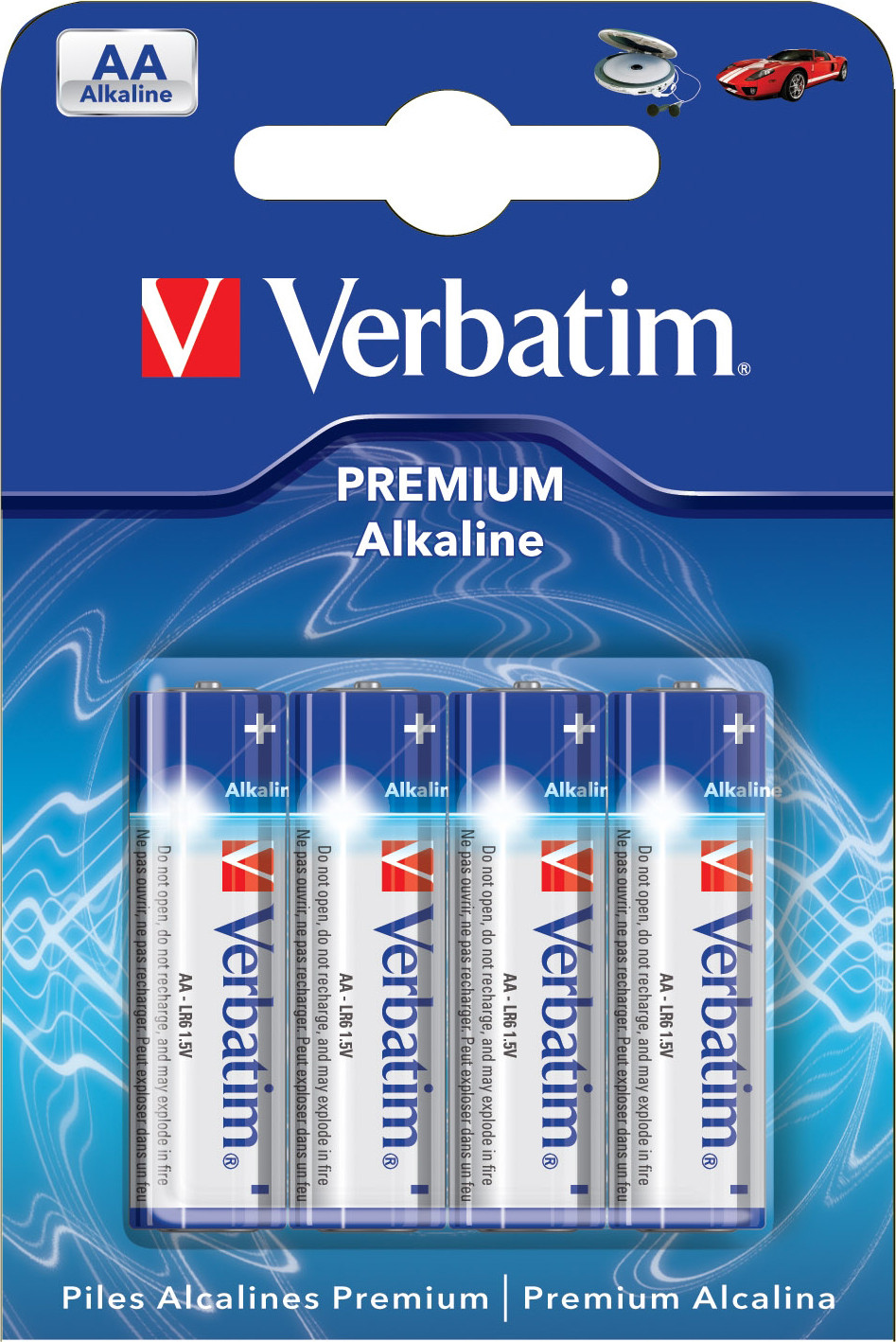 Baterija Verbatim Premium šarminė, LR06 / AA, 1.5V, 4vnt. pakuotėje / V49921