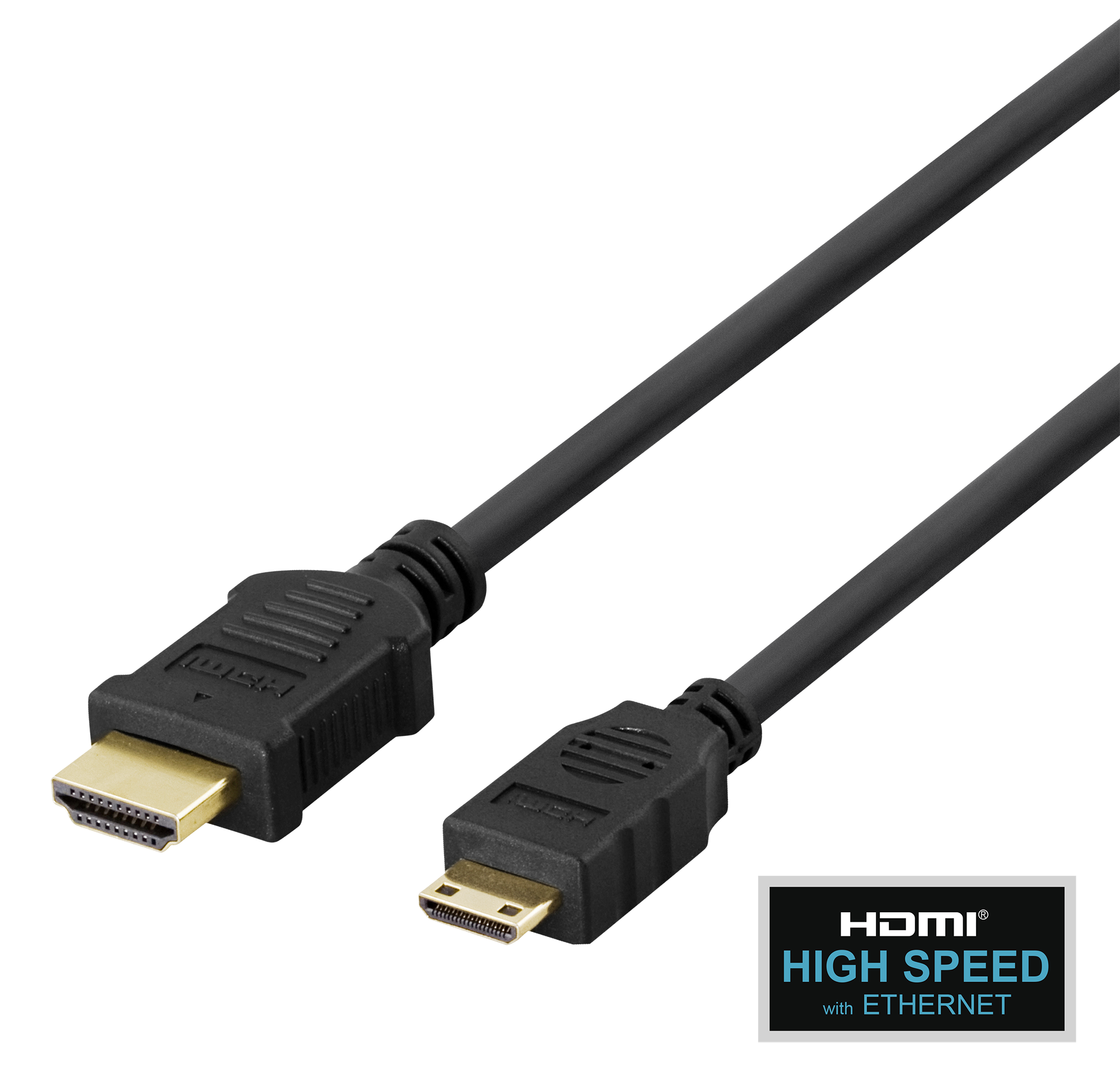 Cable DELTACO HDMI - mini HDMI, 4K UHD in 60Hz, 2m, black / HDMI-1026-K / R00100008