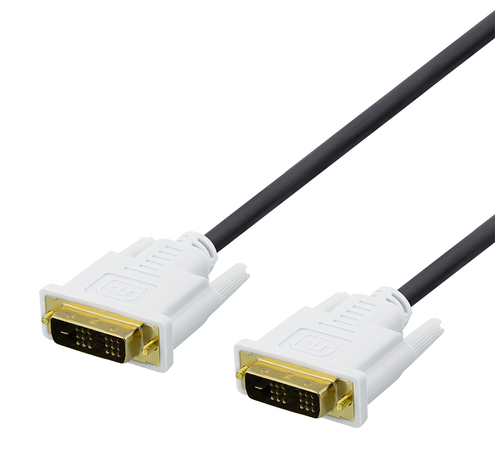 Cable DELTACO DVI-D Dual Link, 1080p 60Hz, 1m, black / 00120002