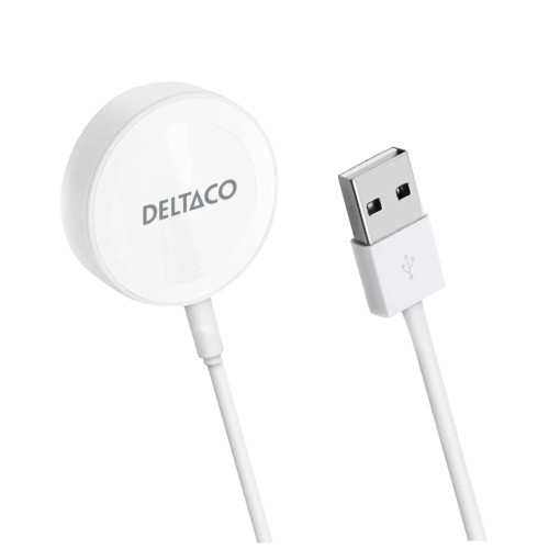 Apple Watch charger DELTACO, USB-A, 1 m fixed cable / AWC-100 / 1902103