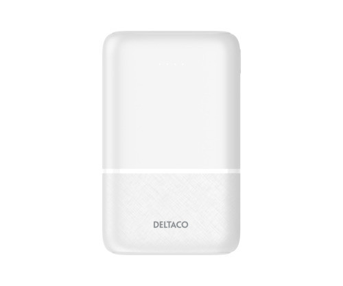 Power bank DELTACO 10 000 mAh, 2x USB-A, 1x USB-C, white PB-C1005 / 1902121