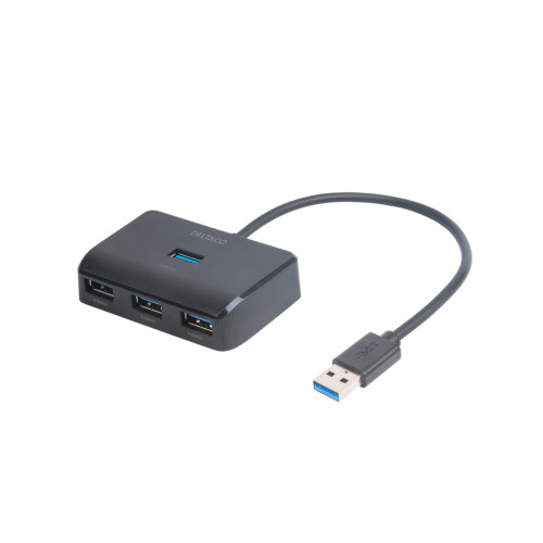 USB-A hub DELTACO, 5 Gbps, 4x USB-A, black / UH-735