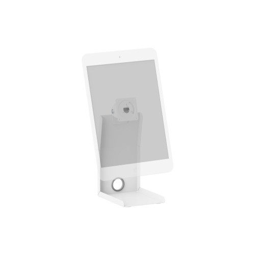 Desk stand DELTACO OFFICE for tablets with POS printer holder, tilt & rotate, white / ARM-0514 / 1902441