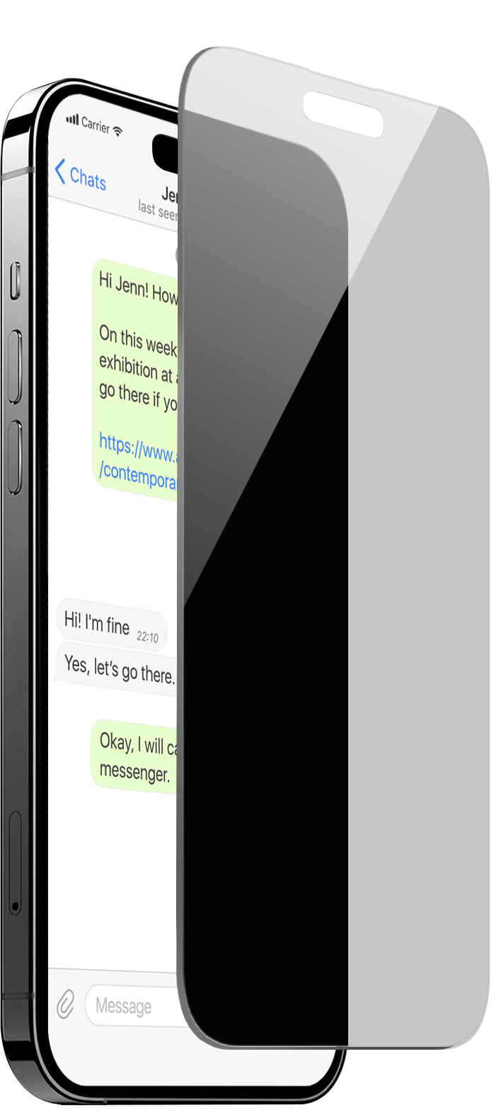iPhone 15/16 Privacy Tempered Glass PURO / 2512522 / PUSDGPRIPHONE1661