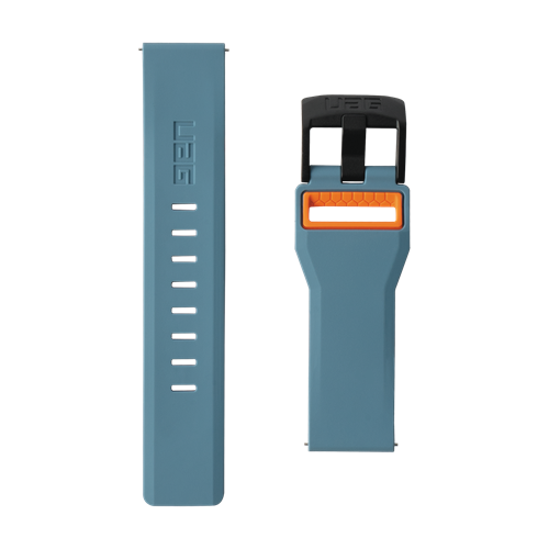 Civilian strap URBAN ARMOR GEAR for Samsung Galaxy Watch 46mm, light blue/orange / 283396 / 29180D115497