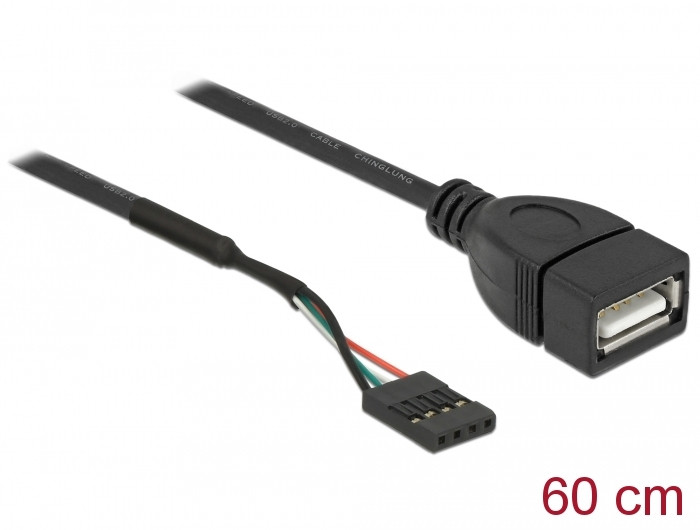 Cable DELOCK USB 2.0 - USB 2.0, 0,5 m / 85671