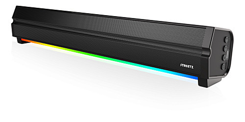 Bluetooth Soundbar STREETZ with RGB light and micro SD slot, black / SB100-BLK / 6612035