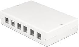 DeLOCK Keystone box, 12 ports, plastic, white  / 86172