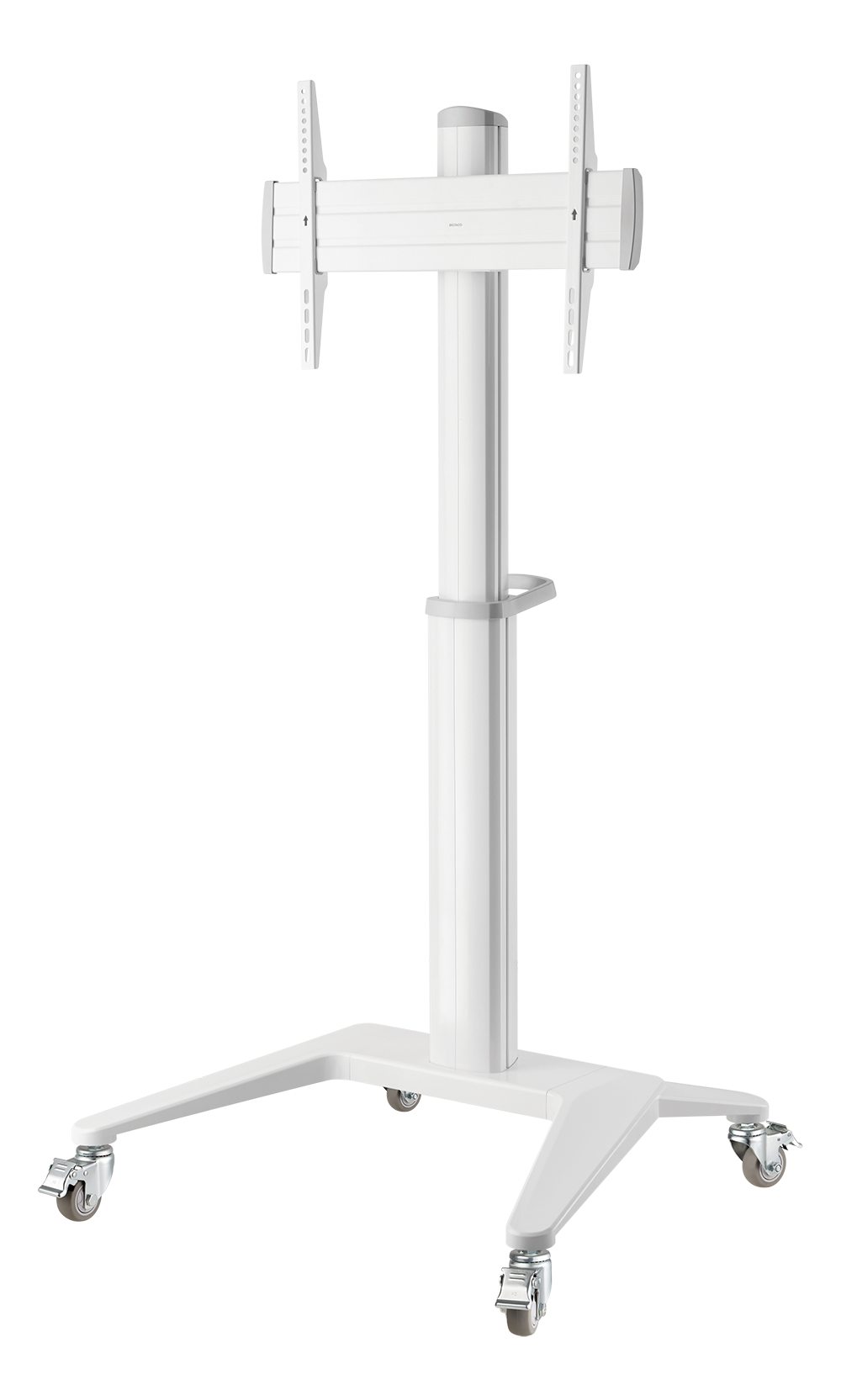 Display Cart DELTACO OFFICE adjustable height, aluminum, 37-70", white / ARM-0452