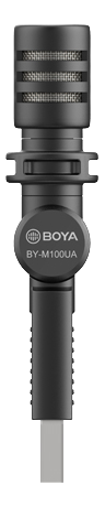 BOYA BY-M100UA Miniature condenser microphone, blac / BOYA10187  BY-M100UA