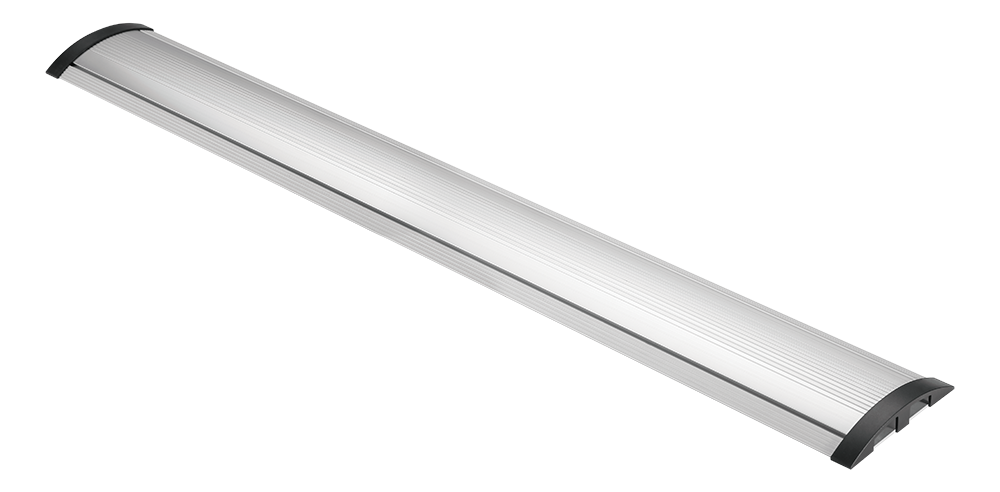 Floor cable cover DELTACO OFFICE aluminum , 1104 x 139 mm, silver / DELO-0206