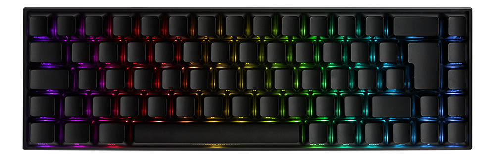 Wireless 65% keyboard DELTACO GAMING DK440R front lasered keys, RGB, Kailh Red, N-key rollover, UK Layout, pink/RGB / GAM-100-UK