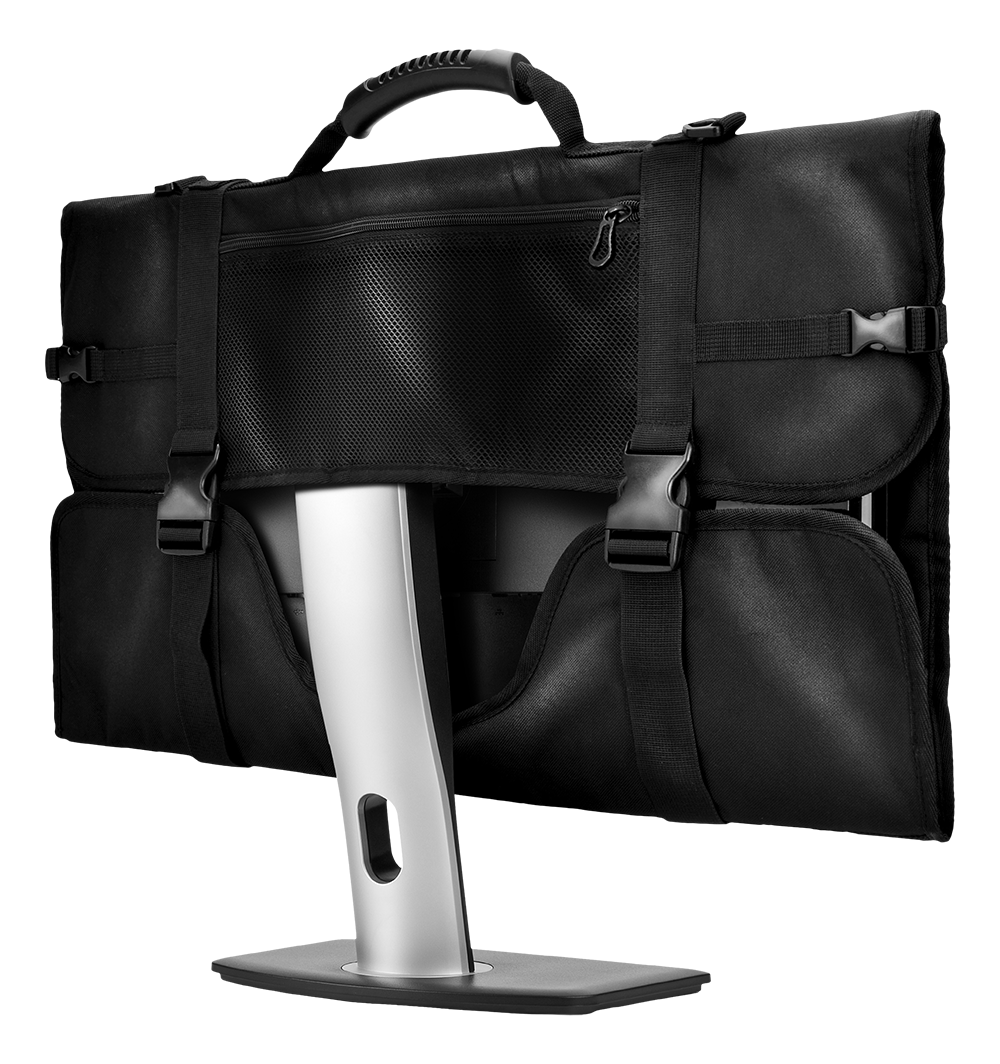 Monitor carrying bag DELTACO GAMING with pockets for accessories size XL, for 32"-34" monitors, black / GAM-122XL