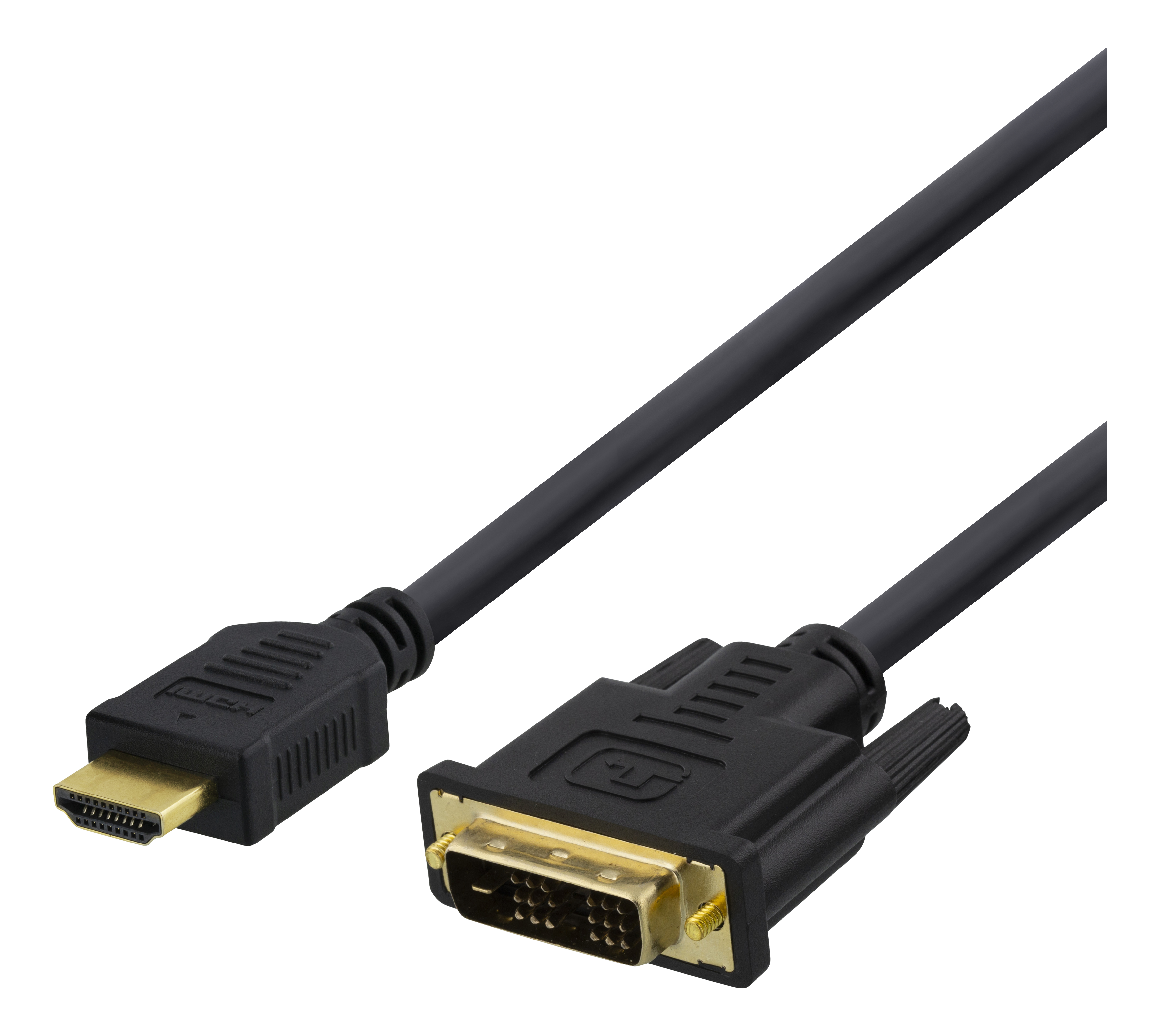 Cable DELTACO HDMI - DVI, 7 m, „Full HD“, black / HDMI-116D
