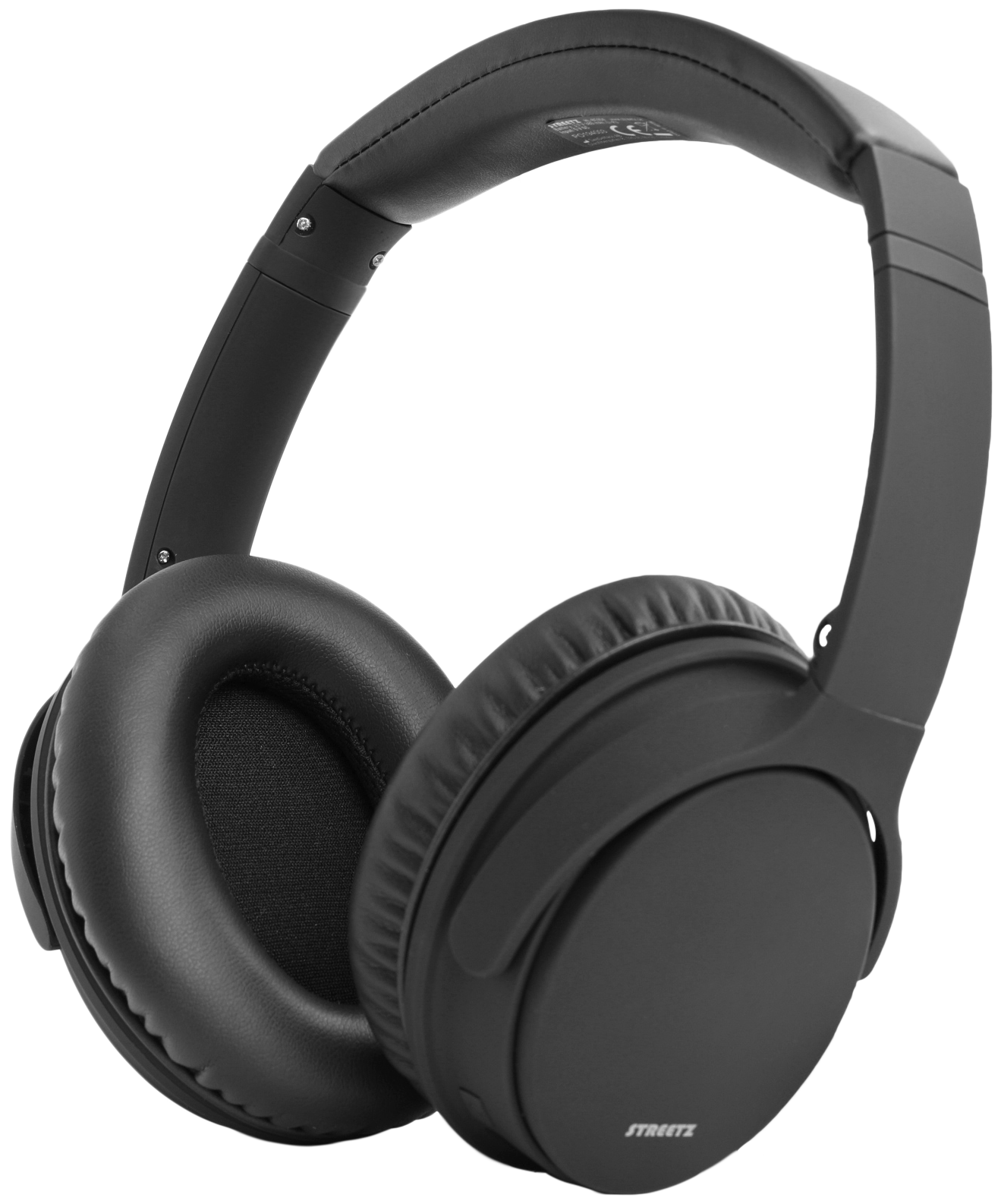 BT headphones STREETZ noise-cancelling headphones, microphone, control buttons, black / HL-BT404