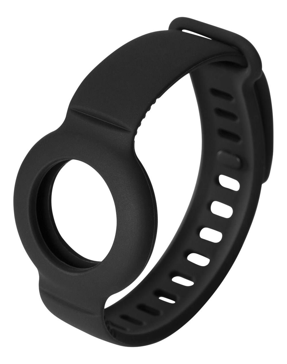 Silicone bracelet for Apple AirTag DELTACO adjustable size, black / MCASE-TAG16