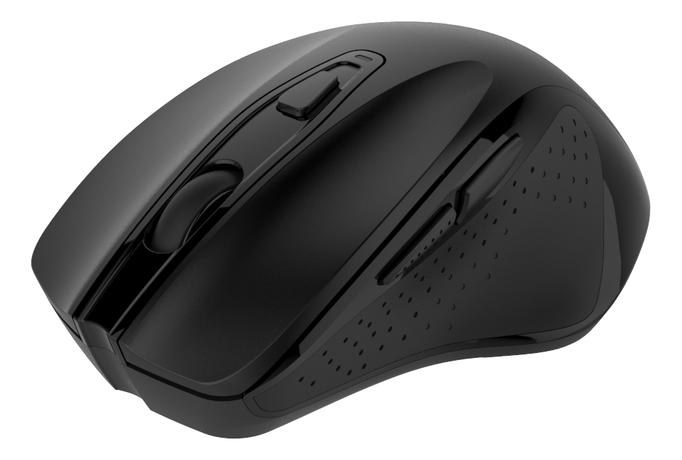 Mouse DELTACO OFFICE wireless, ergonomic shape, silent clicks, 1x AA, black / MS-802