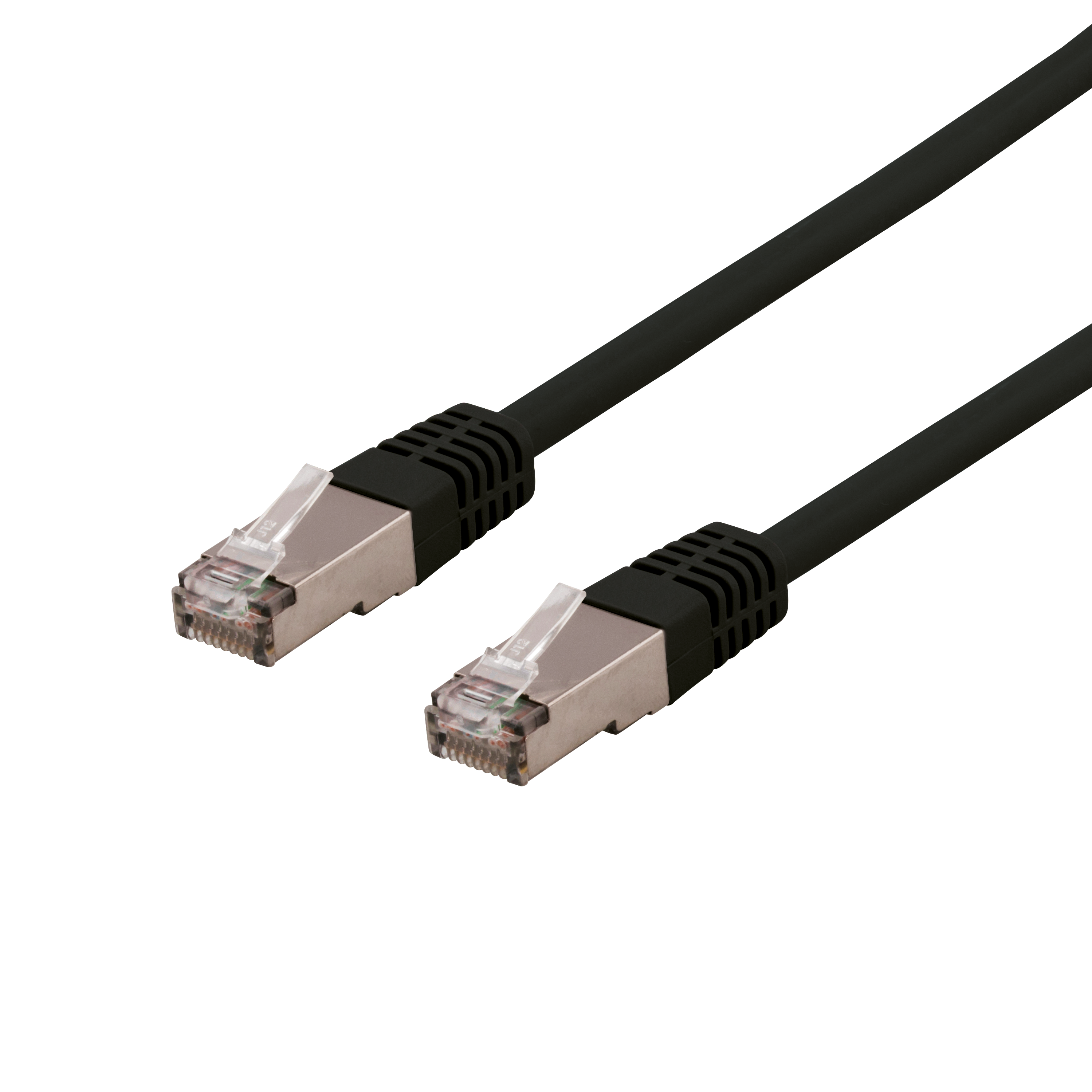 Cable DELTACO S/FTP Cat6 patch, LSZH, 0,5m, 250MHz, black / SFTP-60SH