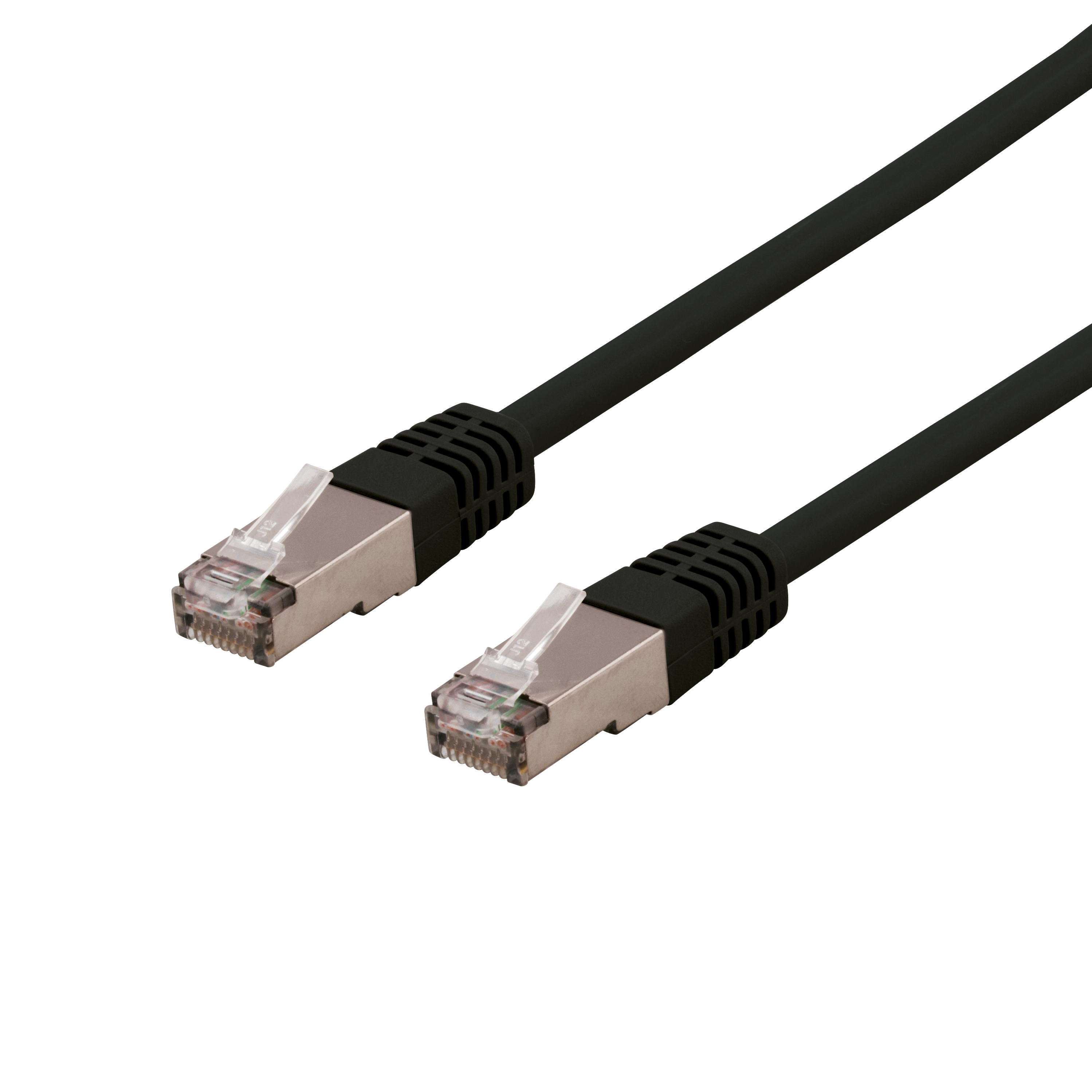 Cable DELTACO S/FTP Cat6 patch, LSZH, 15m, 250MHz, black / SFTP-615SH