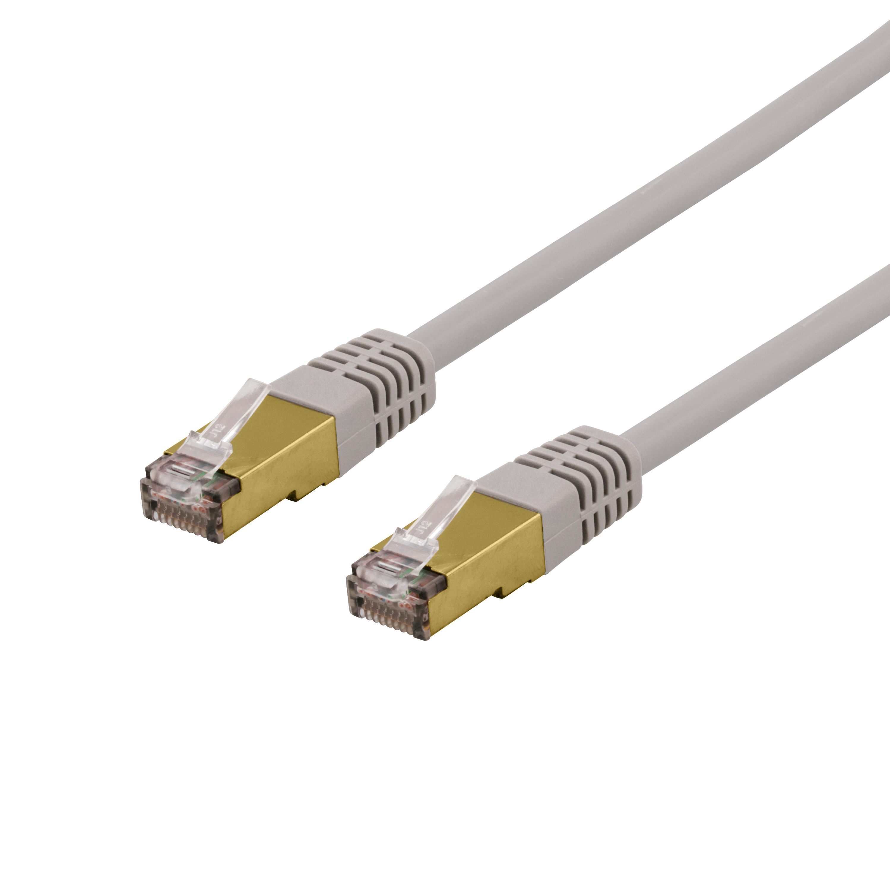 Cable DELTACO S / FTP Cat6a, LSZH, 1m, grey / SFTP-61AH