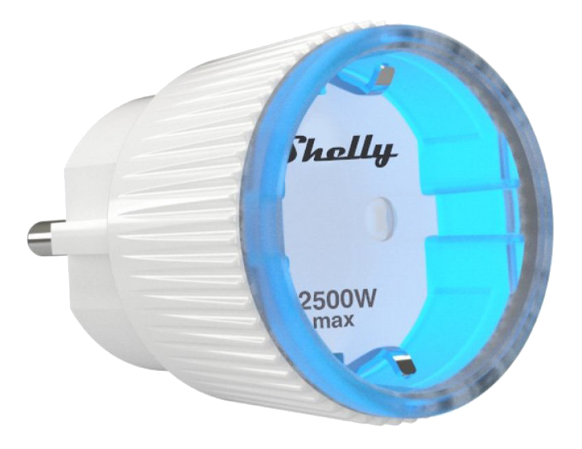 Compact WiFi remote switch Shelly with energy measurement, white / SHELLY-PLUG-S