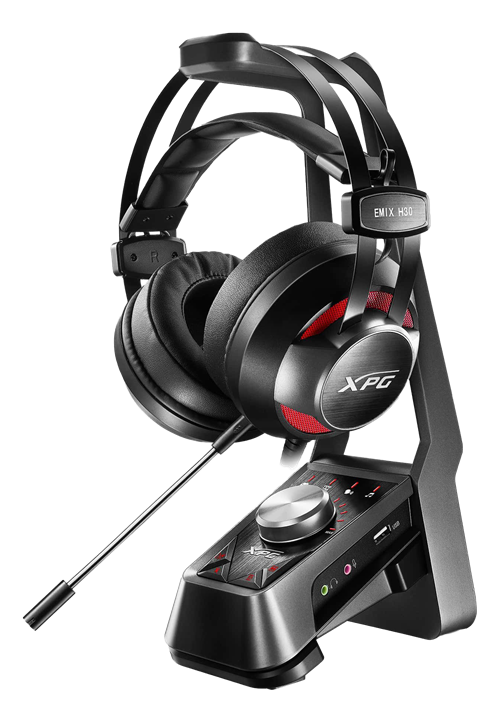 Gaming headset A-DATA XPG SOLOX F30+EMIX H30, 7.1 amplifier, black / ADATA-378