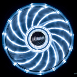Akasa Vegas LED chassis fan, 120x120x25mm, 1200 RPM, 3-pin, 23.2 dBA, black / white / AK-FN091-WH