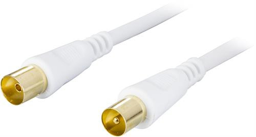 Antenna cable DELTACO, 1m, white / AN-101