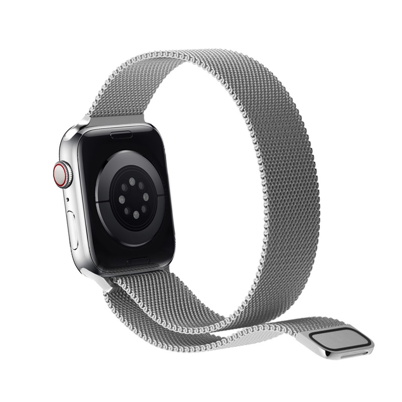 Milanese magnetic band PURO for APPLE watch 44mm, silver / AW44MILANESESIL
