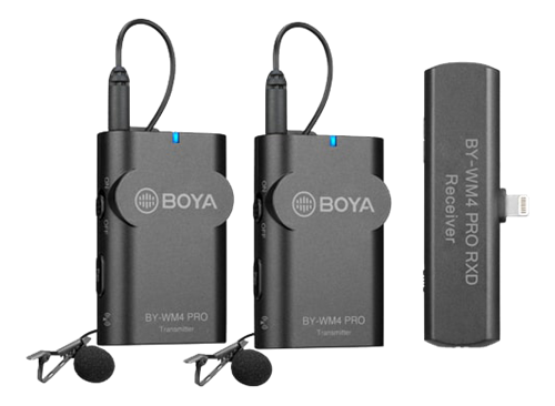 BOYA BY-WM4 Pro-K4, wireless microphone system for iOS devices, 2.4 GHz, black  BOYA10162