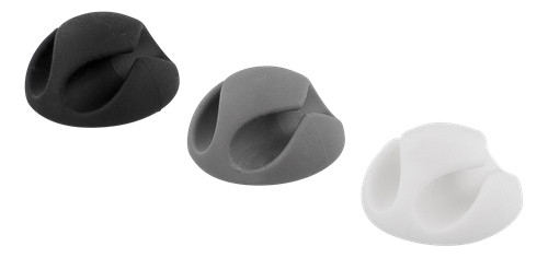 Cable holder DELTACO 6-pack, black/white/gray / CM509 