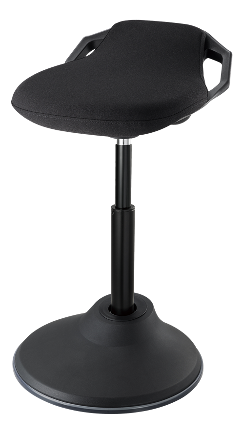 Height-adjustable standing chair DELTACO OFFICE turn, rotate and tilt, 360 °, black / DELO-0303