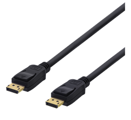 DisplayPort cable, 0,5m, 4K UHD, DP 1.2 DELTACO black / DP-1005D 