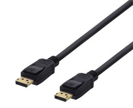 DELTACO DP cable, Ultra HD in 60Hz, 21.6Gb / s, 2m, black DP-1022