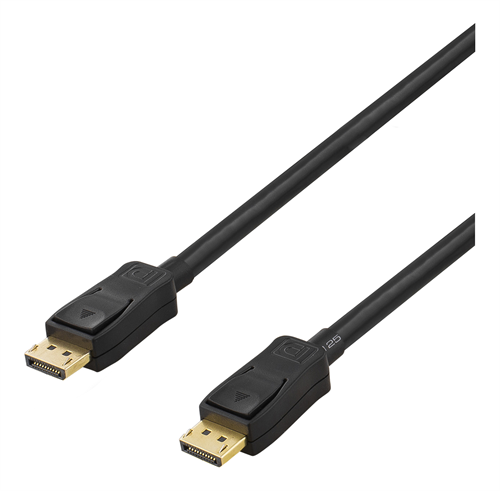 DELTACO DisplayPort monitor cable, 20 pin ha - ha, 20m, gold plated connectors, black / DP-4200