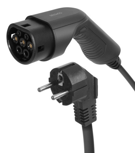 e-Charge DELTACO cable, Mode2, Schuko - type 2, 10A, 1,5+4M / EV-1232