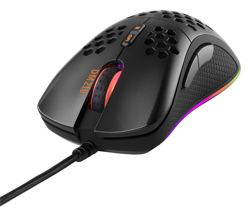 Mouse DELTACO GAMING wired, 6400 DPI, RGB, USB, black / GAM-108