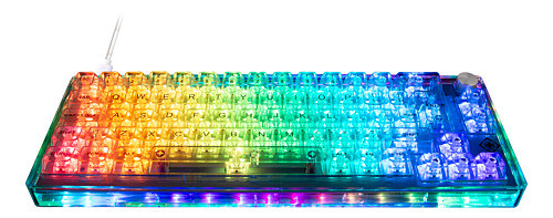 Mechanical DELTACO GAMING keyboard,US layout, transparent, RGB / 4222267 / GAM-160-T-US