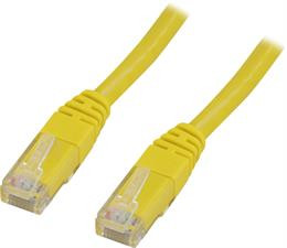 Cable DELTACO U / UTP Cat5e 0.5 m, yellow / GL05-TP
