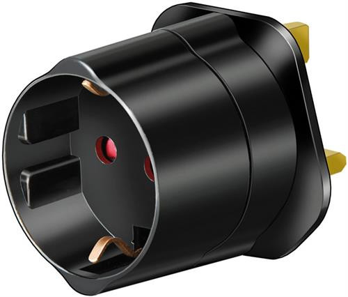 Travel adapter EU-GB Brennenstuhl grounded, black / GT-472