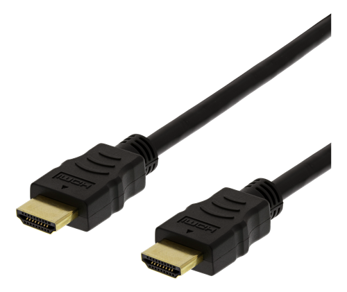 DELTACO OFFICE flexible HDMI cable, High Speed ​​HDMI Ethernet, 4K, UltraHD in 60Hz, 1m, gold-plated connectors, 19-pin ha-ha, black HDMI-1010D-DO